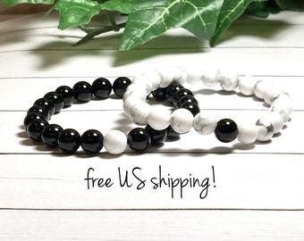 Distance Bracelets, Distance Bracelets for Friends, Long Distance Bracelets, Distance Bracelets Couples, 8mm, DreamCuff, Free Shipping