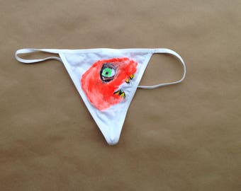 Fluorescent Orange Monster Thong