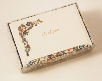 Bird Florentine Thank You Cards Italian Letterpress