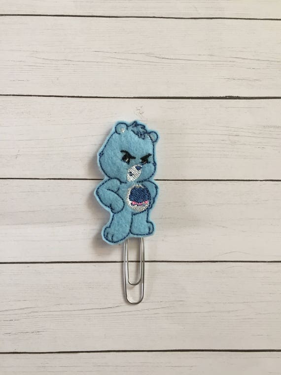Bad mood bear Planner Clip/Bookmark. Bear Planner Clip. Character Planner Clip