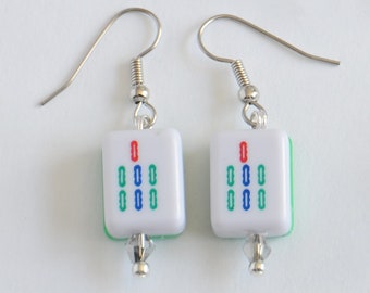 Mini Mah Jongg Dangle Earrings