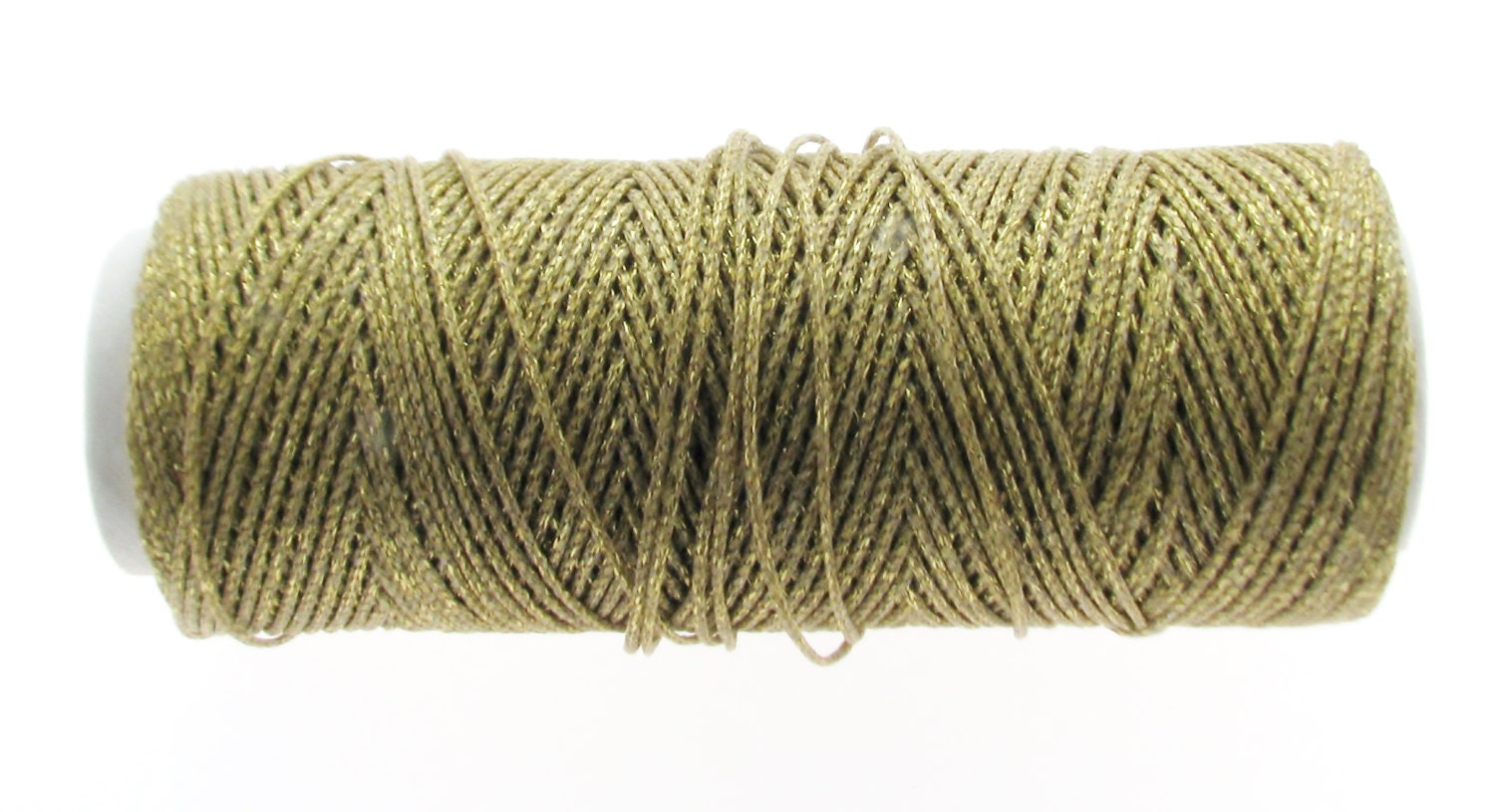 1 mm thick Metallic wax cotton cord, Gold color, wax cotton cord