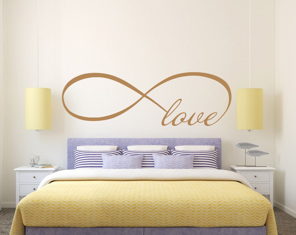 Love Wall Decal Infinity Symbol Bedroom Quote Vinyl Sticker