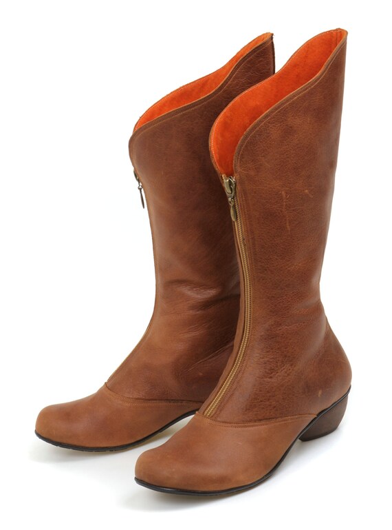 womens brown country leather boots