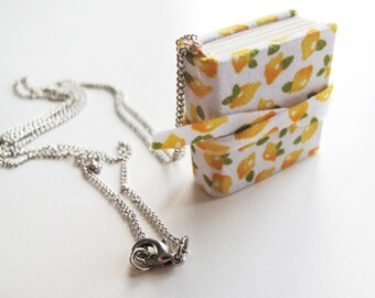 Mini Lemon Notebook Necklace