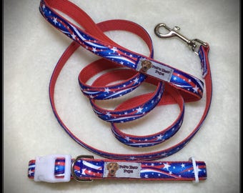 Medium Star Spangled Dog Collar