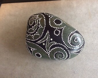 Two Sided Large Dark Gray with White Dots and Eye