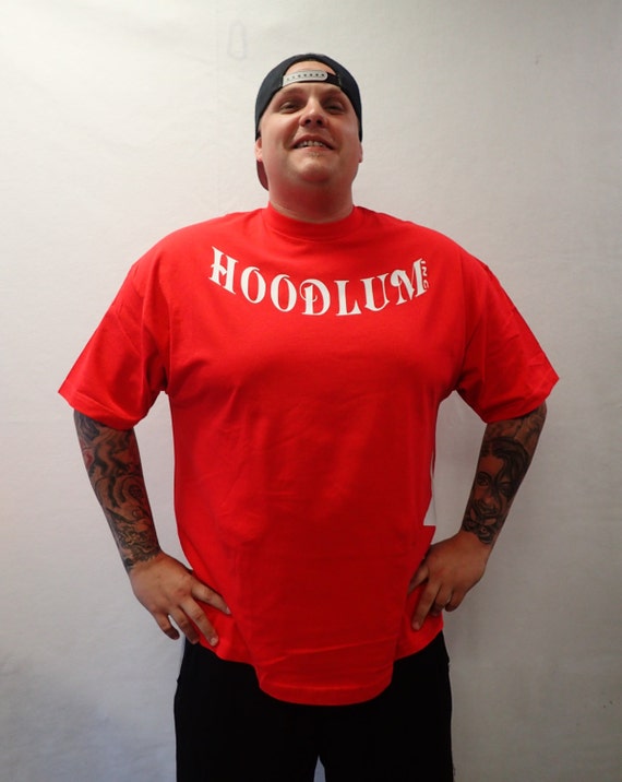 Mens Red Cotton White Vinyl Graphic TShirt Hoodlum Inc.