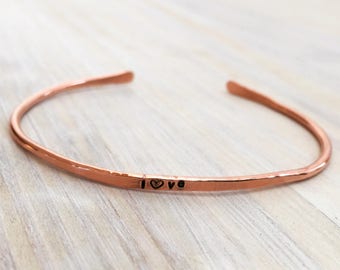 Personalized Copper Cuff Bracelet