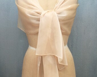 champagne chiffon shawl