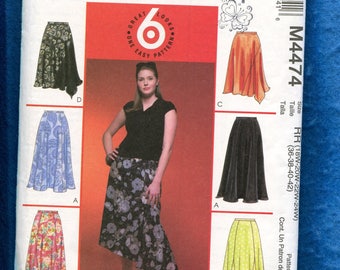 McCall's 4474 Modern Skirts with Godets Size 18W to 24W