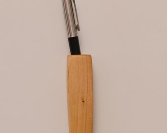 Magnetic Pen Holder, Wooden Pen Holder, Cherry Wood Pen Holder, Natural Wood Pen Holder, Wooden Pencil Holder,Magnetic Real Wood Pen Holder