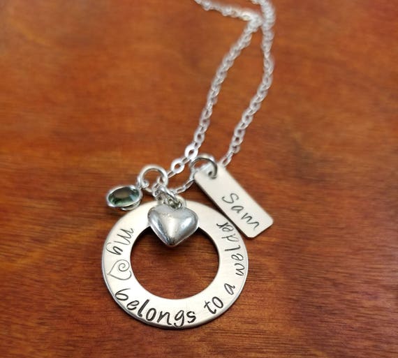 Hand Stamped Personalized welder necklace Welders wife