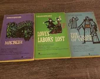 Vintage Shakespeare Plays Rare 1960s Classic Literature Books