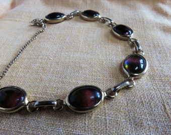 Vintage Liz Clairborne amethyst stone bracelet