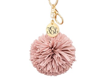 Monogram Keychain, Personalized Tassel Keychain, Custom Gift for Mom, Monogrammed Keychain, Monogram Key Chain, Step Mom Gift