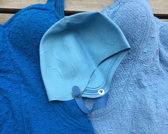 Vintage Jantzen Swim Cap * Blue Diving Bell