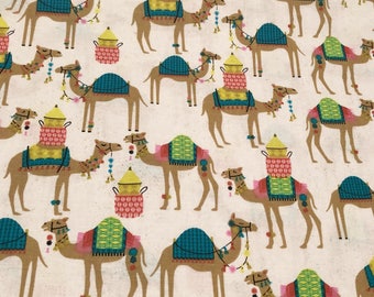 Camel fabric fabric by the yard cotton fabric by the yard camel print camels fabric animal fabric animal print novelty fabric desert fabric