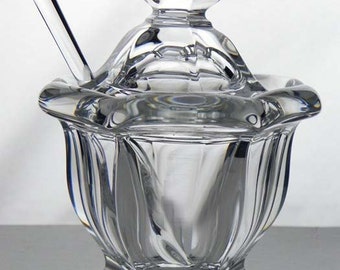 Baccarat France Crystal Missouri Mustard Jar Spoon