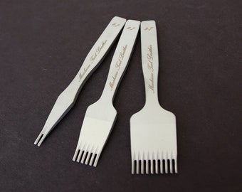 MTL 3pcs/set Chisel French Style Pricking Iron Sharp Leather Punching Tool 2.7 mm / 3.0 mm / 3.4 mm / 3.8 mm / 4.2 mm
