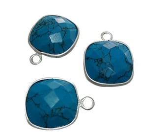 Sterling silver Turquoise Square CHARM