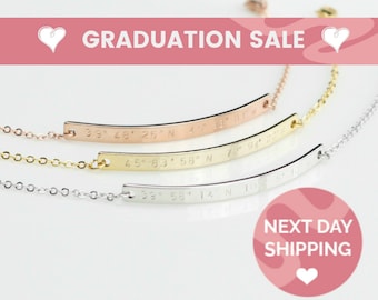Custom Coordinate Bracelet Latitude Longitude Graduation Bracelet Personalized Engraved Bracelet Coordinate Bracelet Women Friendship Gift
