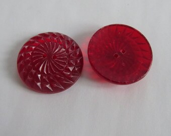 Large button * vintage red textured pattern
