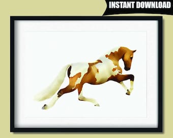 Horse Print, Wild Horse Wall Art, Horse Lover Gift, Horse Nursery Print, Horse Printable Art, Nursery Room Decor Wall Art Printables (P50)