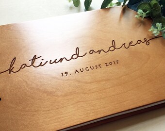 Unique Wedding Guestbook Rustic Wedding Guest book Wood Wedding Guest book Wood Custom Engraved Guest Book Personalized Guest Book #11