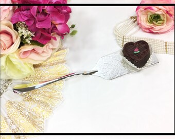 Ornate Silver Plated 11.5" Pie Server, Cake Server, Pastry Server, Dessert Pierced Server Wedding Gift, Anniversary, Party #A632