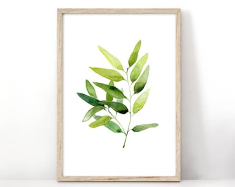 Eucalyptus Print Rustic Printable Nature Inspired Modern Plant Print Home Decor Eucalyptus Leaves Botanical Poster Watercolor Painting