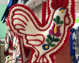 Embroidered Rooster - Matyo style