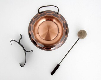 Vintage Dinner Gong // Shabby Chic Handmade Steel Copper Dahlmann KG West Germany Gong