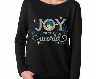 Joy To The World - Inside Out Shirt - Christmas Shirt - Christmas Glitter Shirt