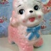 VERY RARE Vintage Pink Baby Lamb or Pink Poodle Puppy Dog Rubens Originals Collectible Planter
