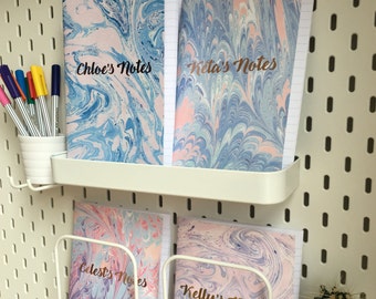 Personalised Marble notebook with iridescent foils of your choice
