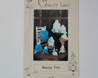 Rabbit Craft Pattern, Uncut 3 Sizes, Display Bunnies