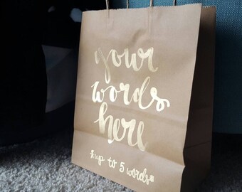 Custom Gift Bags - Wedding Gift Bag- Personalized Gift Bag - Paper Gift Bag - Groomsman Gift Bag - Bridesmaid Gift Bag - Bridal Party Gifts