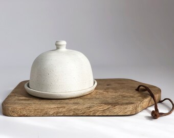 Stoneware ceramic butter dish with lid, pottery lidded butter keeper, crock, handmade, gift, present, Rebecca Williams Ceramics, British
