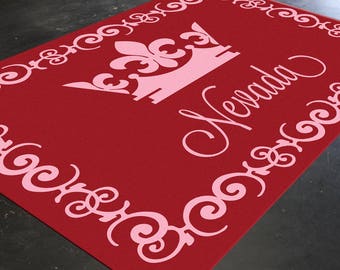 royal crest medieval nursery monogram rug knight rug playroom decor personalized