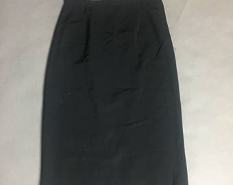Vintage 50s skirt / 1950s skirt / pencil skirt / secretary skirt / black skirt / 8095