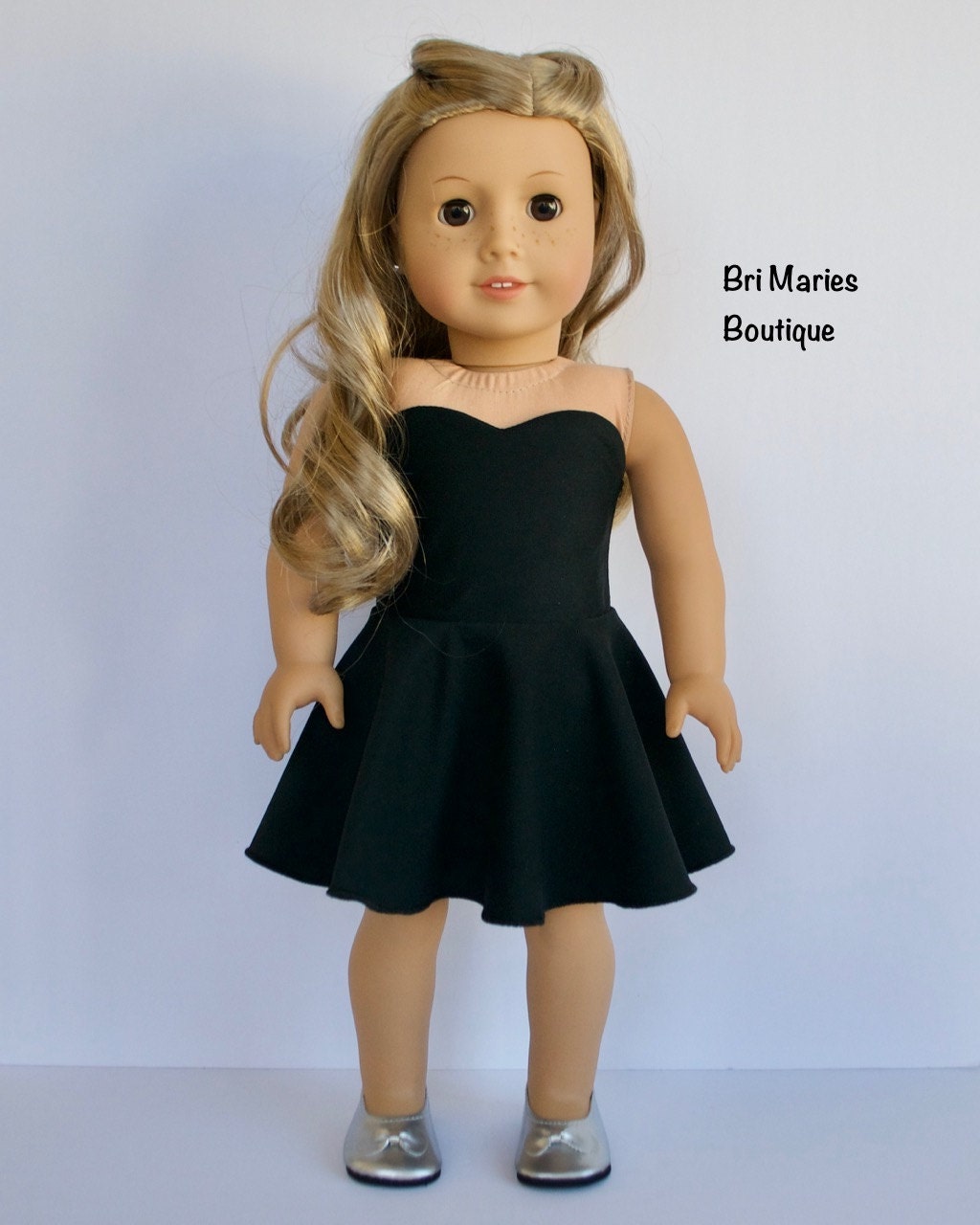 18 inch doll clothes AG doll clothes Strapless black dress