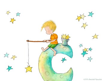 Collector - Blond Hair or Brown Hair - Boy - Art Print
