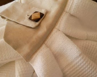 Kitchen Hand Towel x 2 - White & Linen