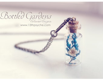 Mother gift for women, Dried flower vial Necklace,terrarium necklace,Bottle Pendant,Real Flower bottle necklace,botanical jewelry,