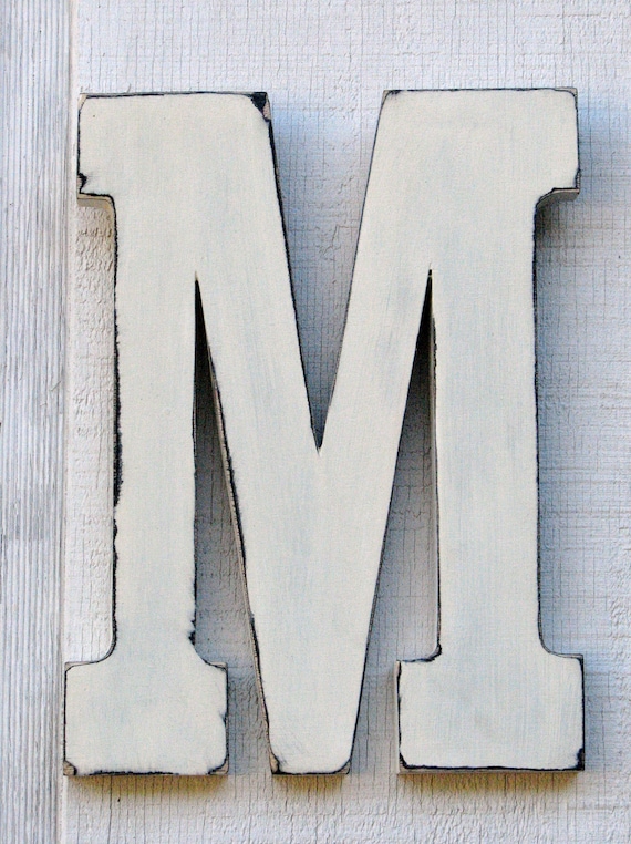 wooden letter m