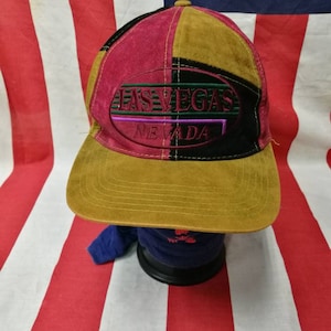 vintage LAS VEGAS NEVADA block colour very nice design snapback cap hat rayon 100%