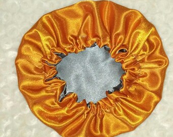 Orange & Platinum SatinBonnet