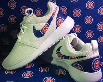 Fabric Decorated Chicago Cubs Nike Roshe Ones