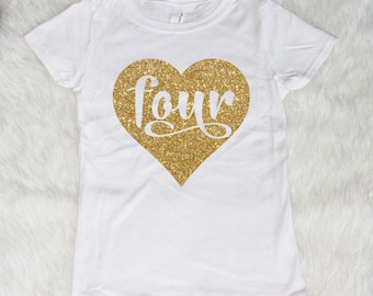Four birthday shirt Birthday girl shirt 4 birthday girl 4th birthday outfit girl Four birthday Fourth birthday girl Four year old birthday